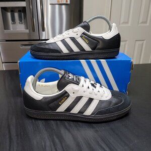 Adidas Samba OG 75th Anniversary Black White Men's Athletic Sneakers JP5282